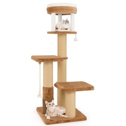 Ansamblu de joaca pentru pisici Costway PV10265CF (Coffee)