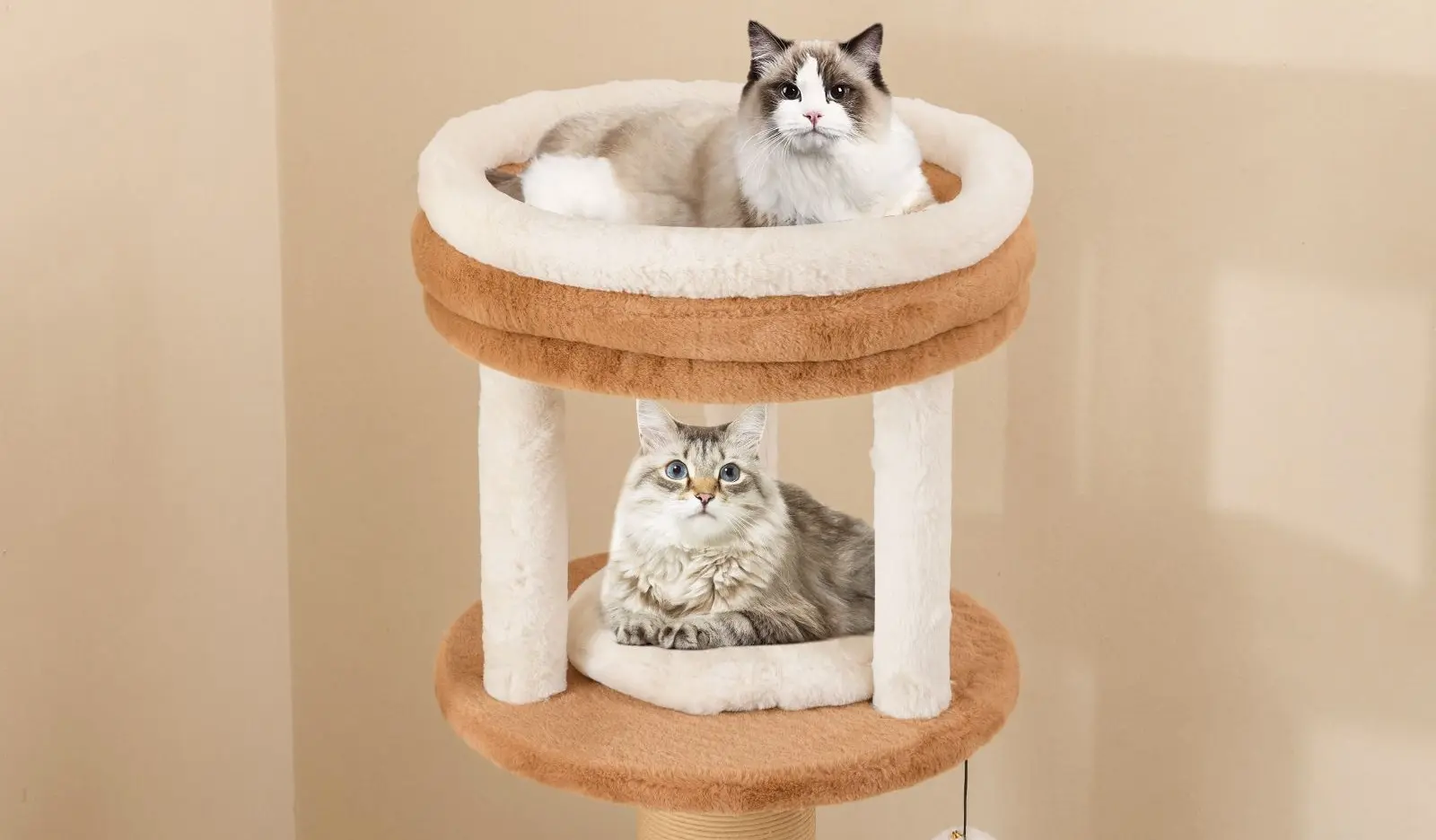 Ansamblu de joaca pentru pisici Costway PV10265CF (Coffee)