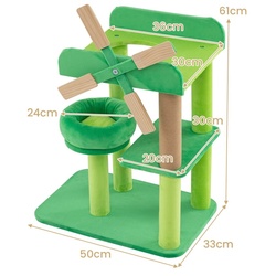 Ansamblu de joaca pentru pisici Costway PV10279 (Green) Thumb