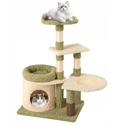 Complex de joaca pentru pisici Costway PV10282GN (Green/Beige)