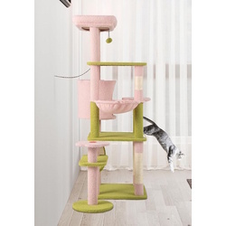 Complex de joaca pentru pisici Costway PV10287PI (Pink/Green) Thumb