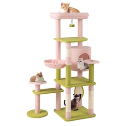 Complex de joaca pentru pisici Costway PV10287PI (Pink/Green)