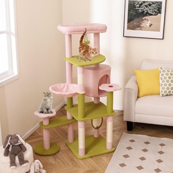 Complex de joaca pentru pisici Costway PV10287PI (Pink/Green) Thumb