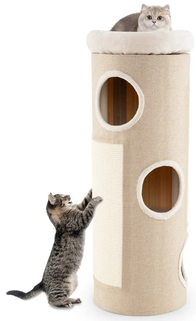 Complex de joaca pentru pisici Costway PV10300BE (Beige)