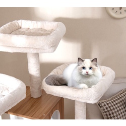 Ansamblu de joaca pentru pisici Costway PV10302NA (Natural/White) Thumb