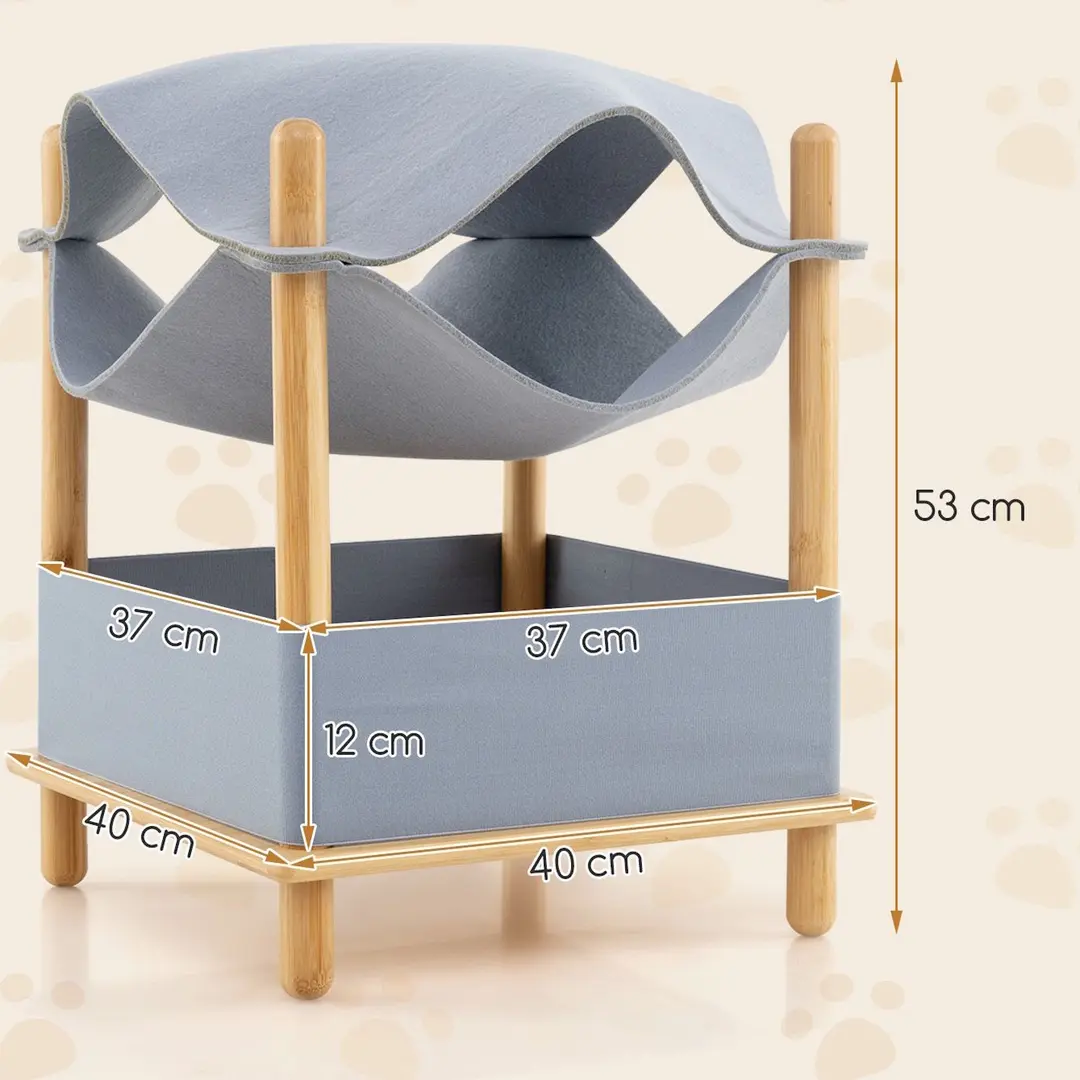 Pat pentru pisici Costway PV10177GR (Grey)