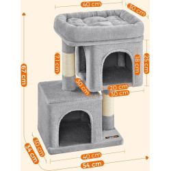 Игровой комплекс для кошек Feandrea PCT611W01 (Light Grey) Thumb