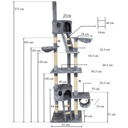 Игровой комплекс для кошек Funfit Home&Office XXXL 3811 (Grey/Beige) Thumb