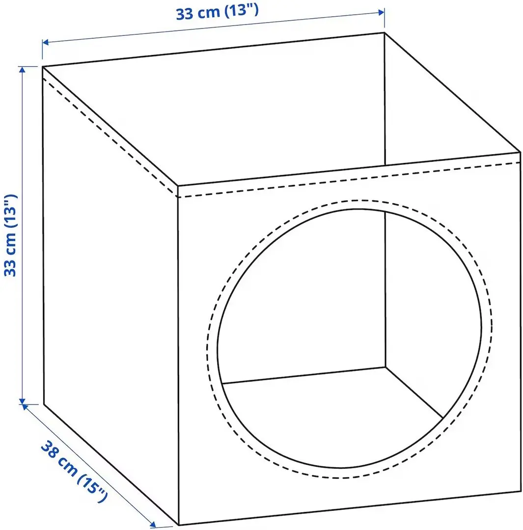 Casa pentru pisici Ikea Utsadd 33x38x33 (Gri-Albastru)