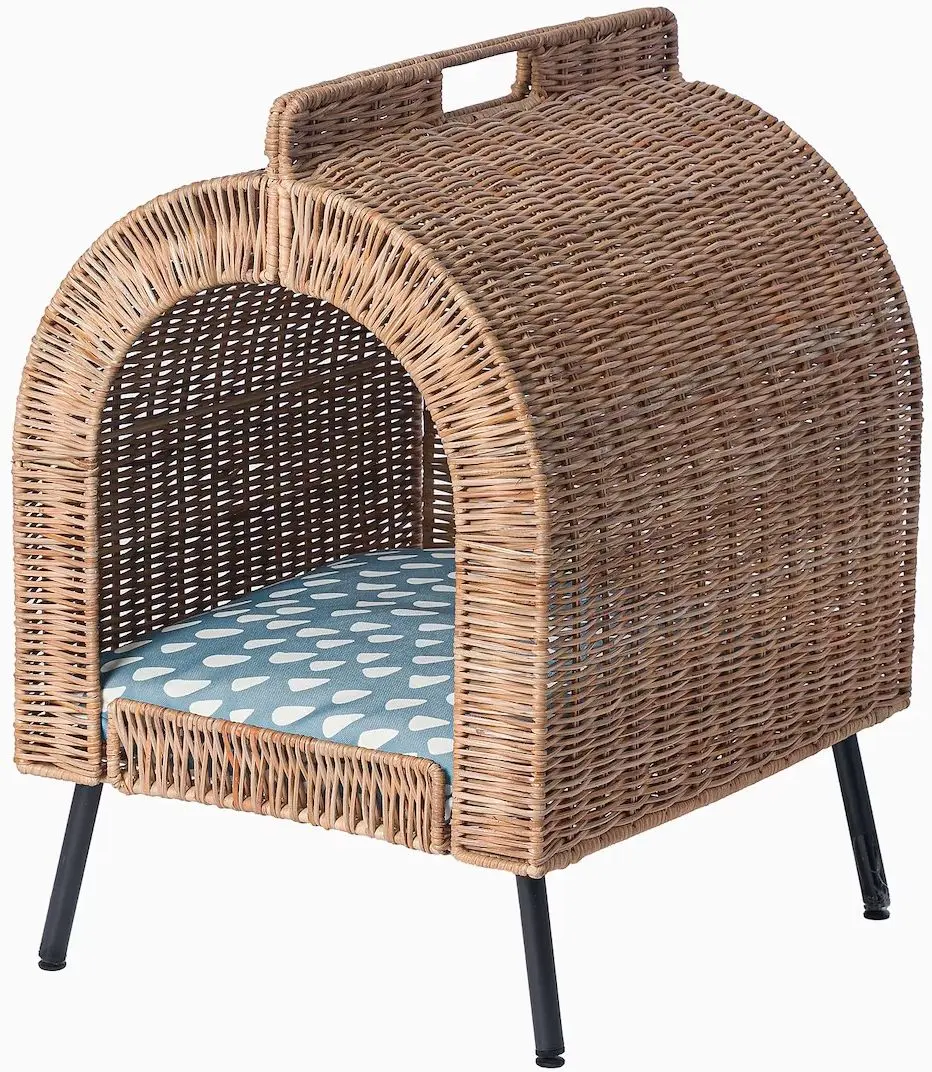 Домик для кошек Ikea Utsadd с ножками (Ротанг)