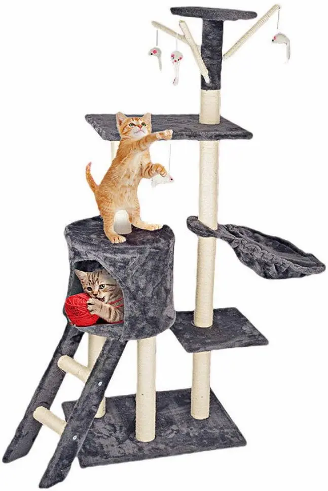 Ansamblu de joaca pentru pisici Maxxpro 118161 (Gray/Beige)