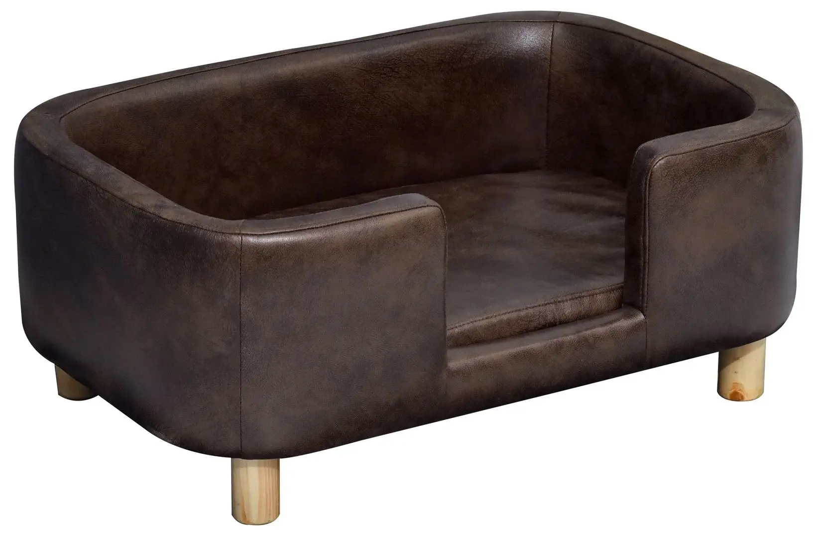 Canapea-pat pentru caini PawHut D04-158 74x48.5x31 (Dark Brown)