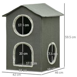 Домик для кошек PawHut D30-631V00GY (Grey) Thumb