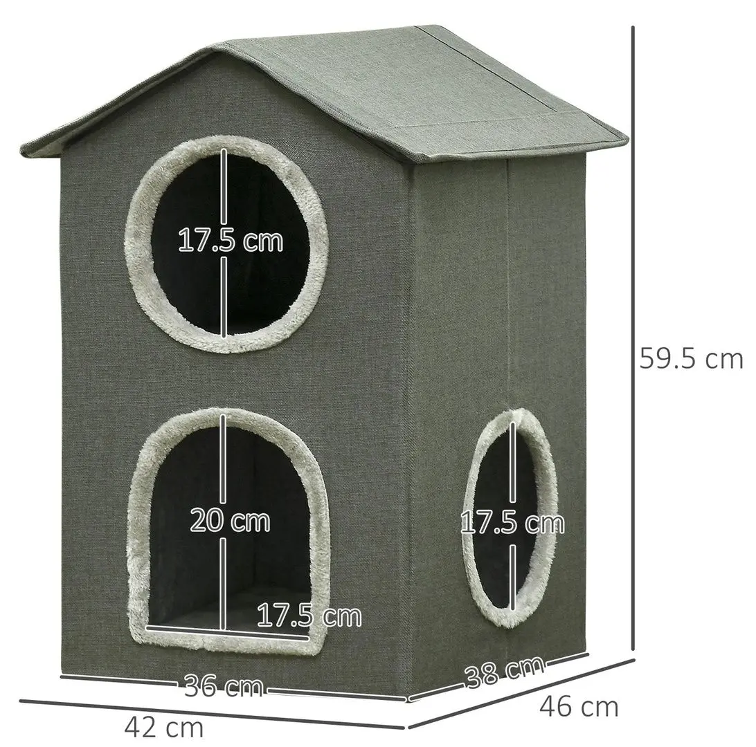 Домик для кошек PawHut D30-631V00GY (Grey)