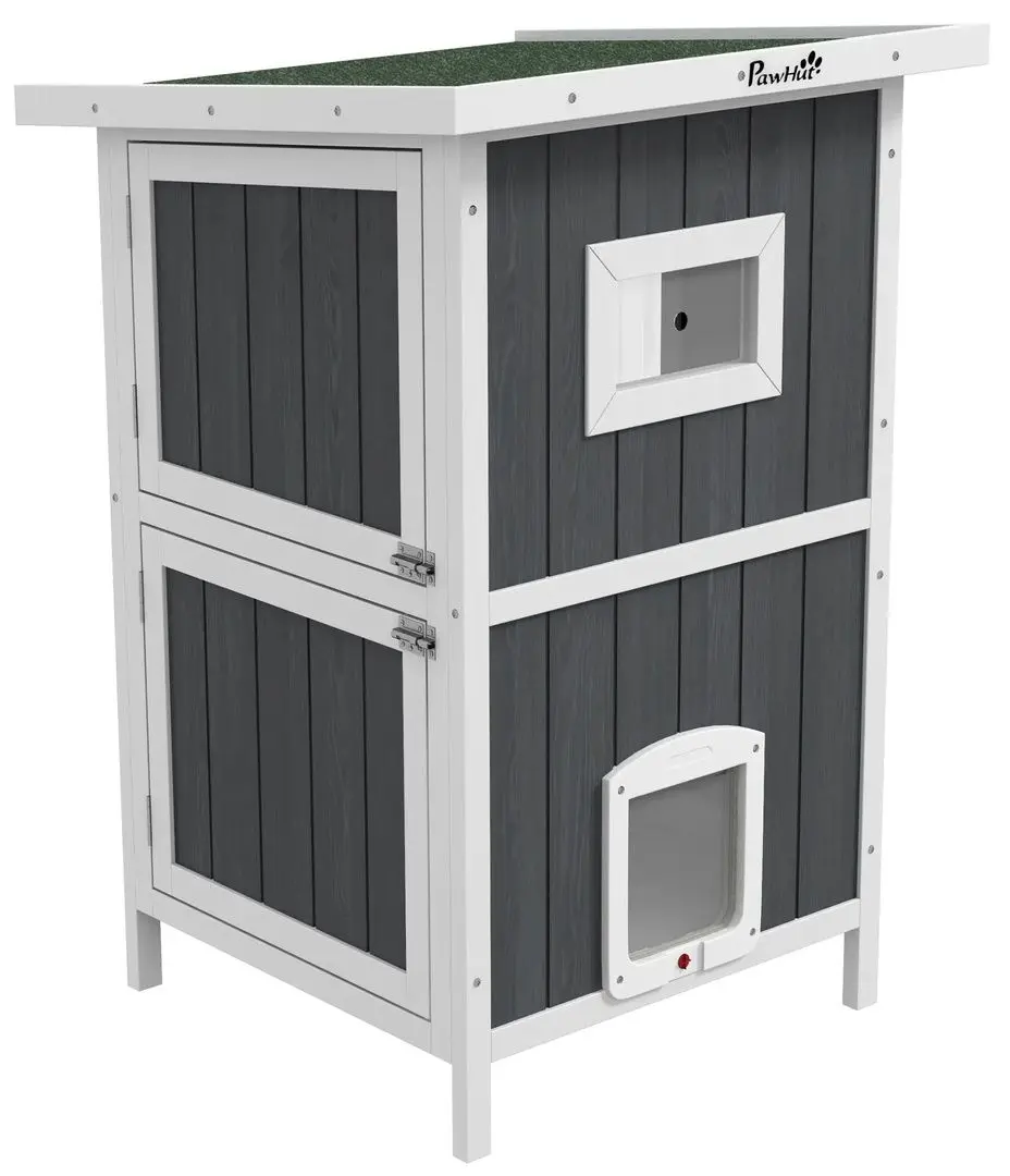 Casuta pentru pisici PawHut D30-788V00GY (Grey)