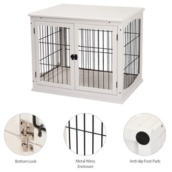 Casuta pentru caini PawHut D02-040WT (White) Thumb