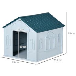 Casuta pentru caini PawHut D02-125V00BU (White/Blue) Thumb