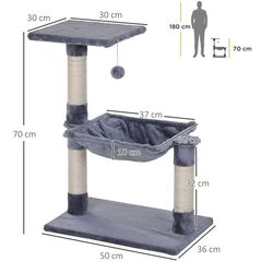 Ansamblu de joaca pentru pisici PawHut D30-215GY (Grey) Thumb