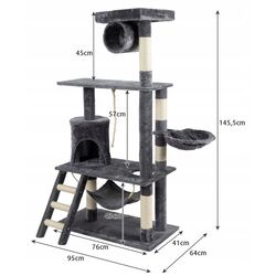 Игровой комплекс для кошек Purlov 21713 (Grey) Thumb