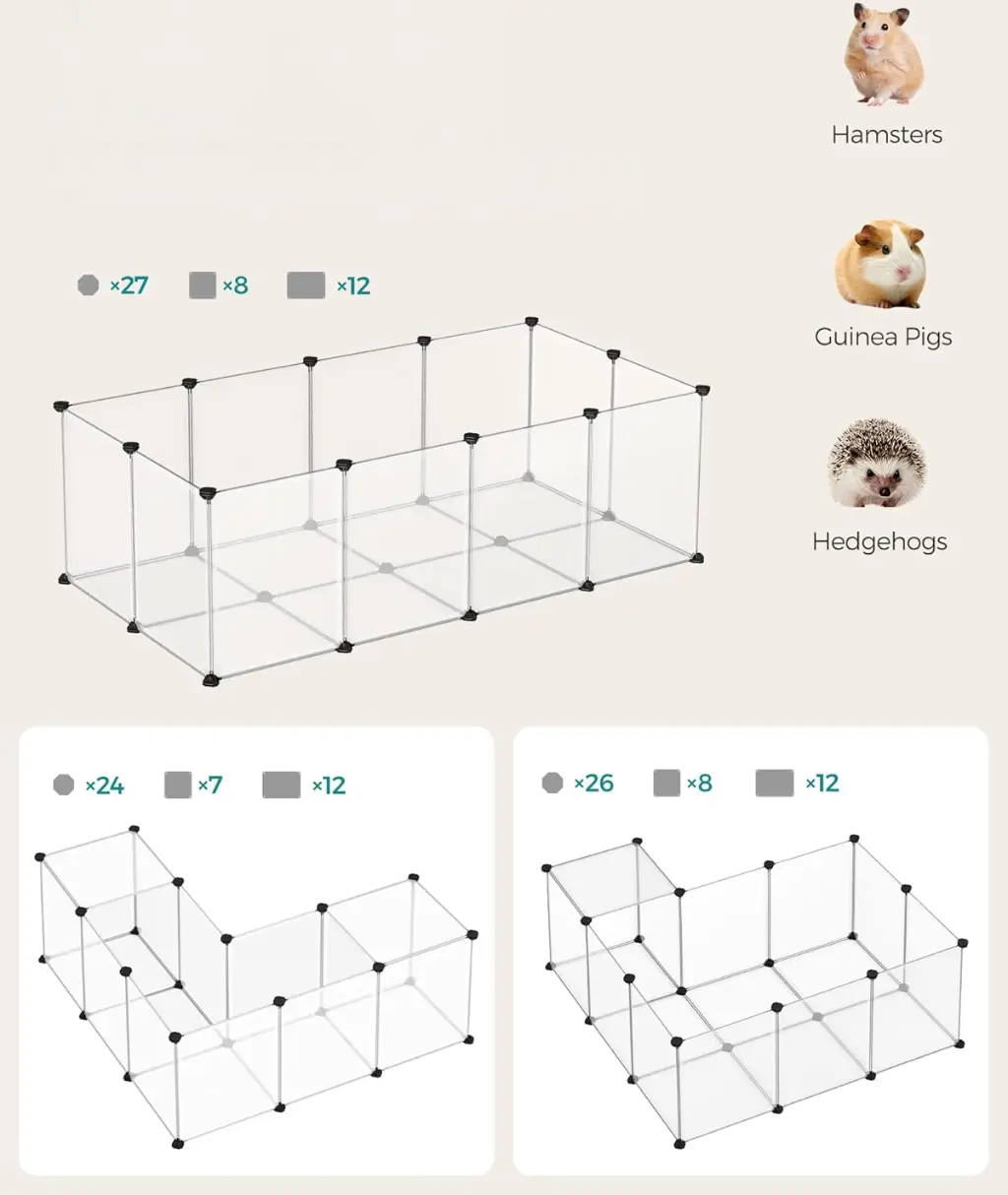 Tarc pentru animale mici Songmics LPC02W (White)