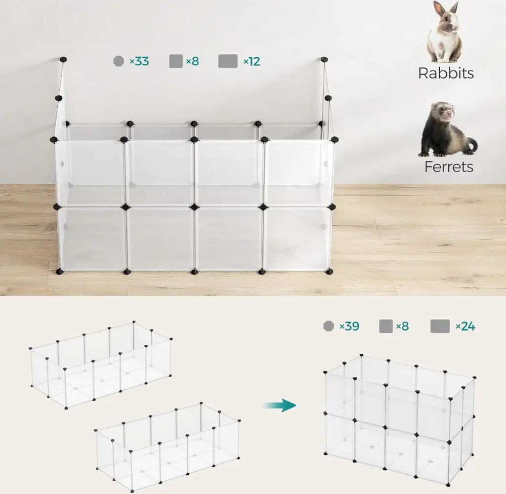 Tarc pentru animale mici Songmics LPC02W (White)