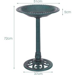 Кормушка для птиц Costway PS6502 (Antique Green) Thumb