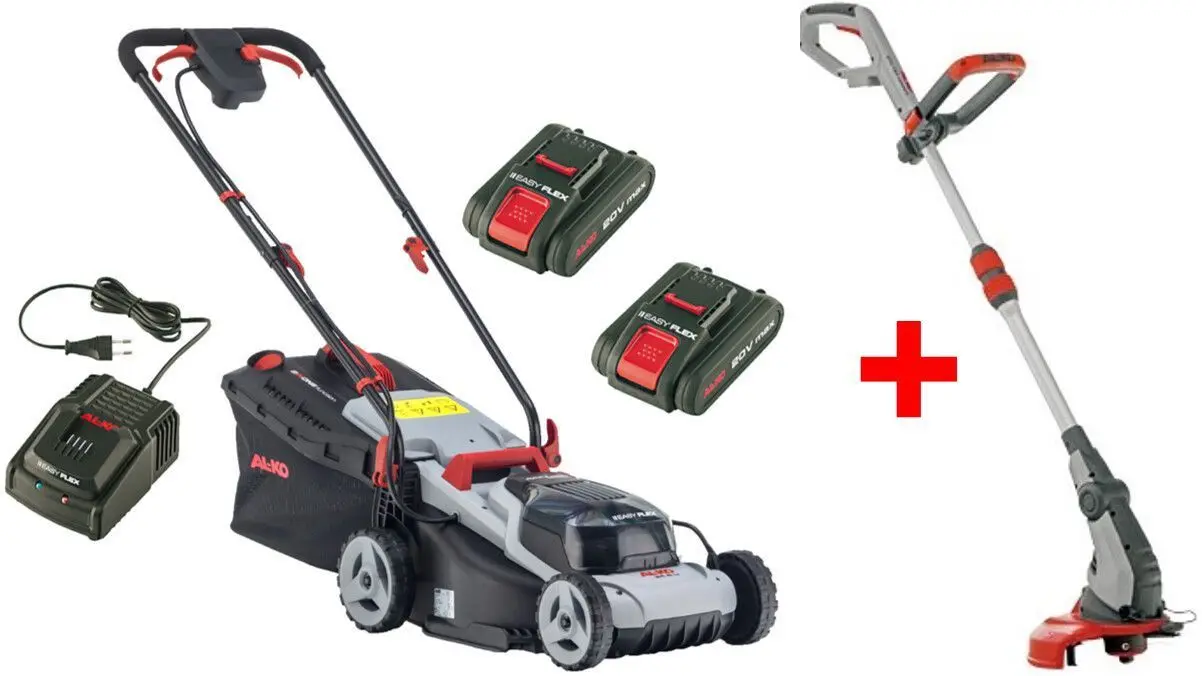 Masina de tuns iarba cu acumulator + trimmer Al-ko 34.8Li Easy Flex + GT 2025 2х2.5Ah