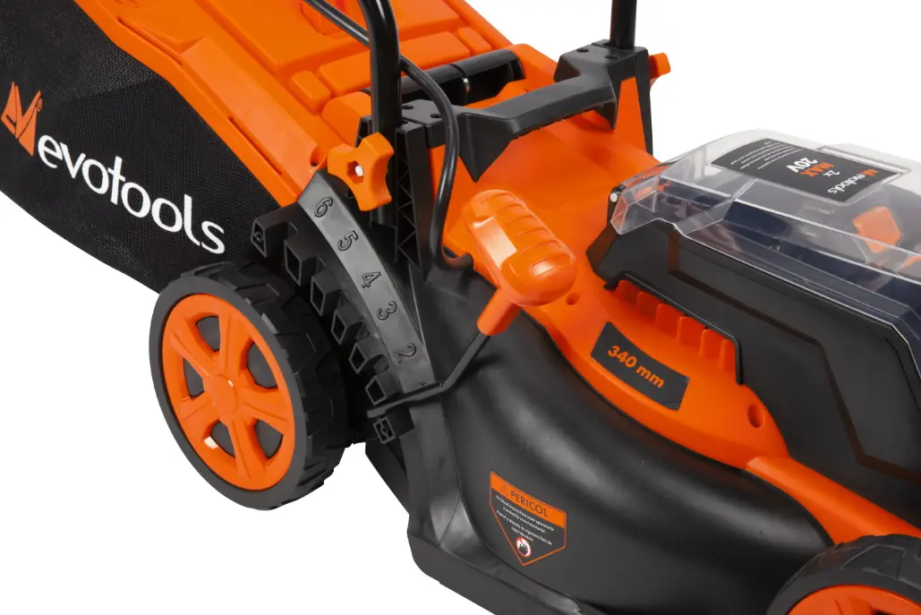Masina de tuns iarba cu acumulator Evotools HGT681367 Solo (Orange/Black) - 2