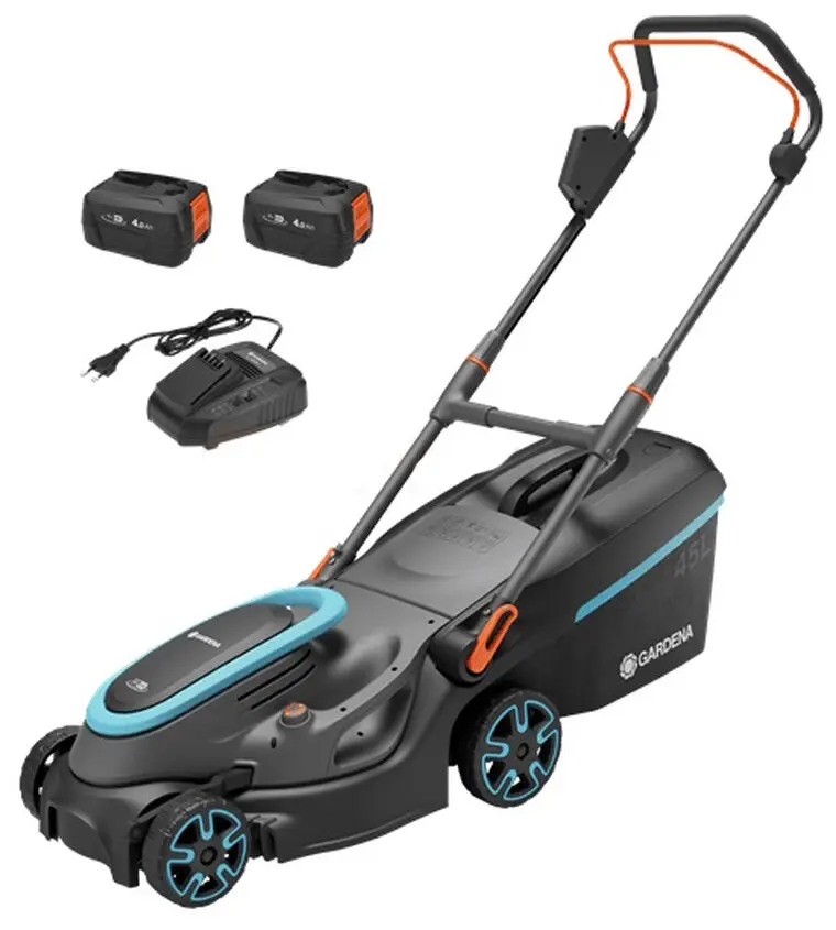 Аккумуляторная газонокосилка Gardena PowerMax 37/36V P4A Set (Black/Blue) - 2