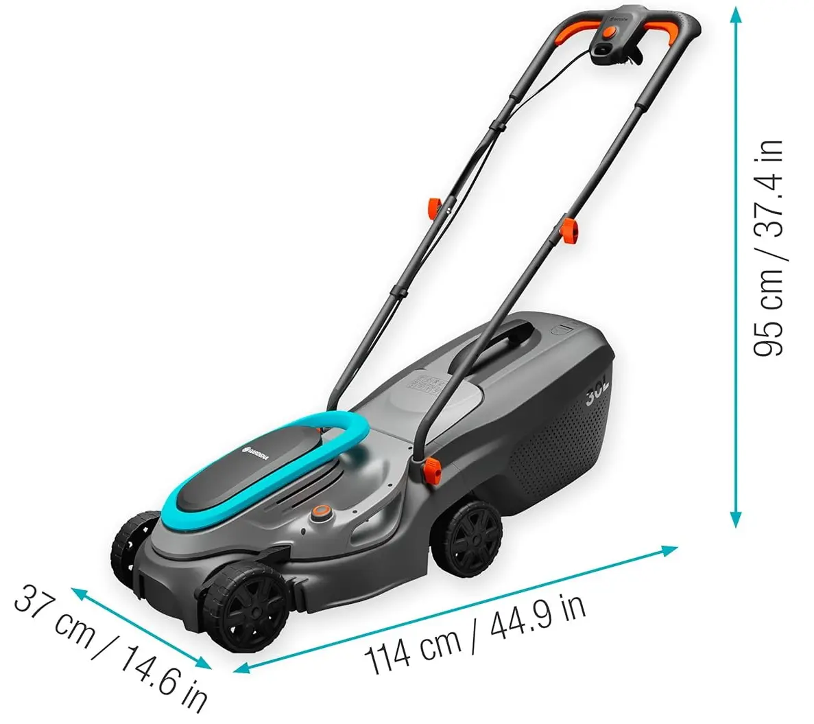 Masina de tuns iarba electrica Gardena PowerMax 32/1200 G2 (Grey/Blue)