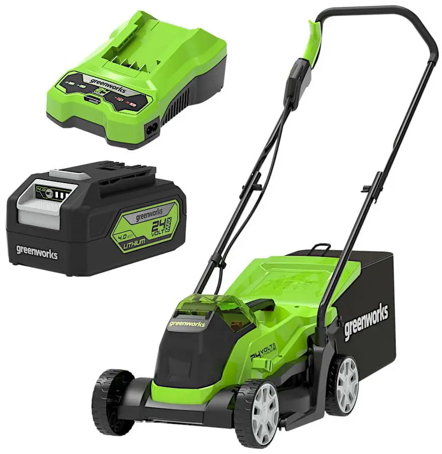 Masina de tuns iarba cu acumulator Greenworks GD24LM33K4 (Green/Black) - 2