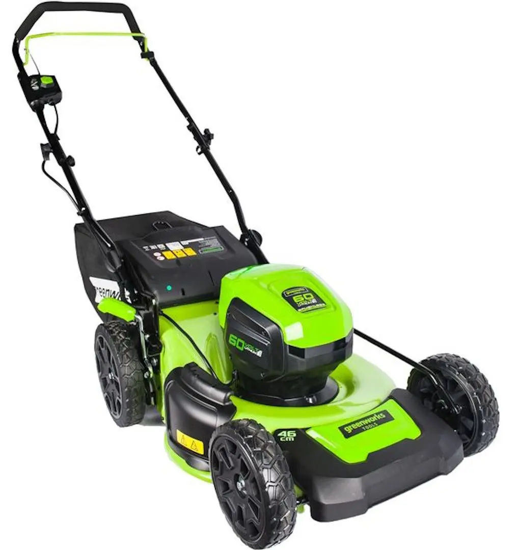 Masina de tuns iarba cu acumulator GreenWorks GD60LM46HP 60V 4Ah (Green/Black)