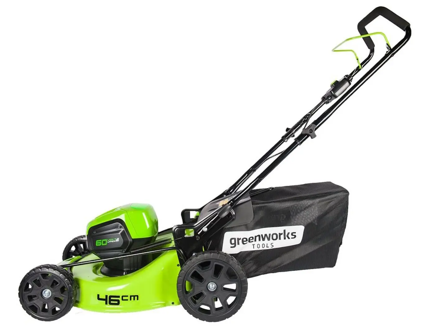 Masina de tuns iarba cu acumulator GreenWorks GD60LM46HP 60V 4Ah (Green/Black)