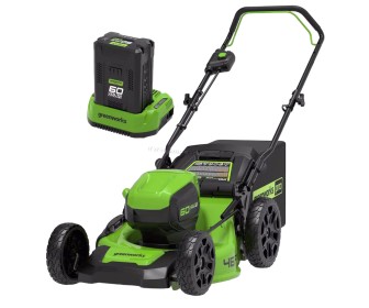 Masina de tuns iarba cu acumulator GreenWorks GD60LM46HP 60V 4Ah (Green/Black)