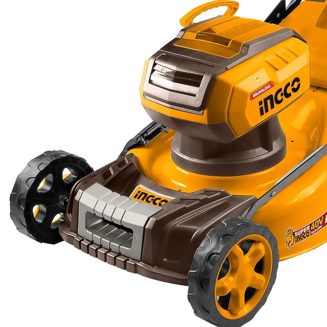 Аккумуляторная газонокосилка Ingco LMLI4020 (Yellow/Black) - 2