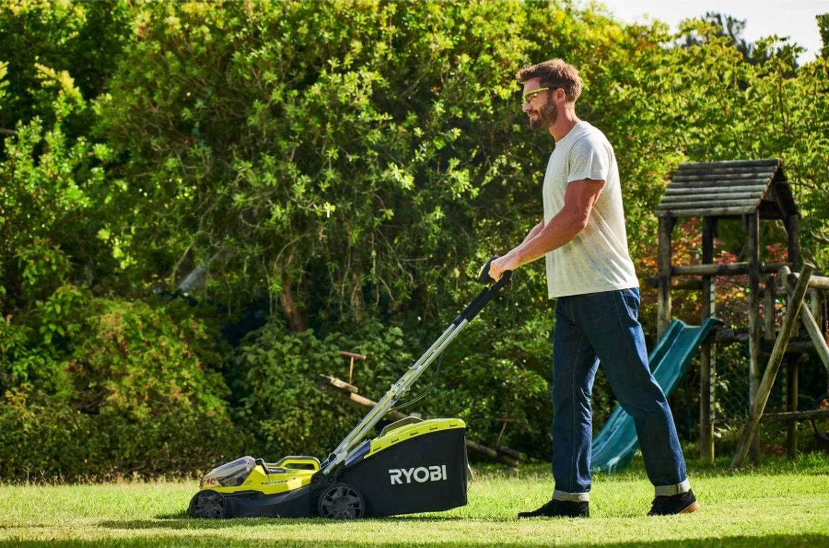 Электрическая газонокосилка Ryobi RY18LMH37A-250 (Green/Black) - 3