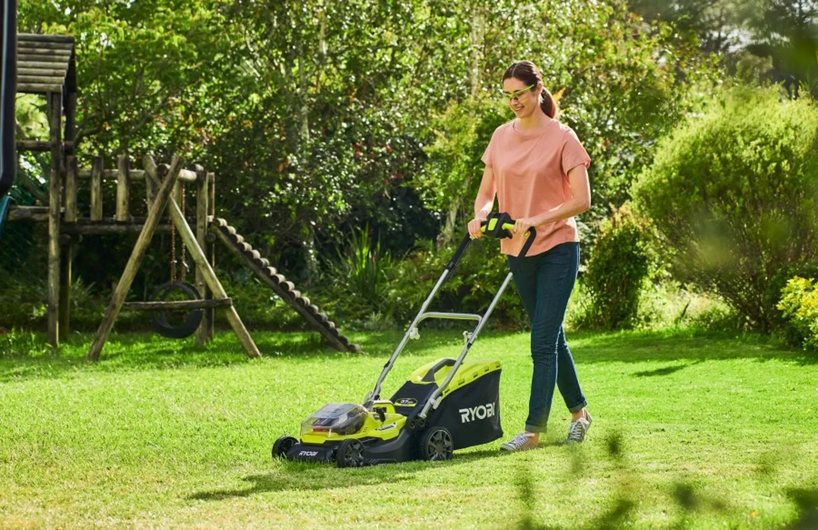 Электрическая газонокосилка Ryobi RY18LMH37A-250 (Green/Black) - 6