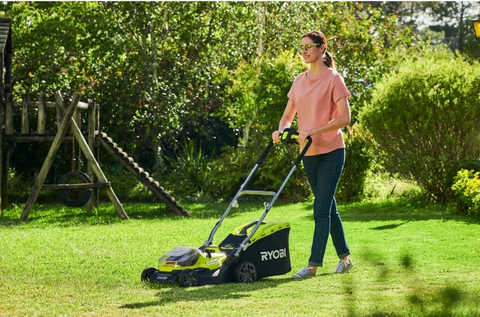 Электрическая газонокосилка Ryobi RY18LMH37A-250 (Green/Black) - 7