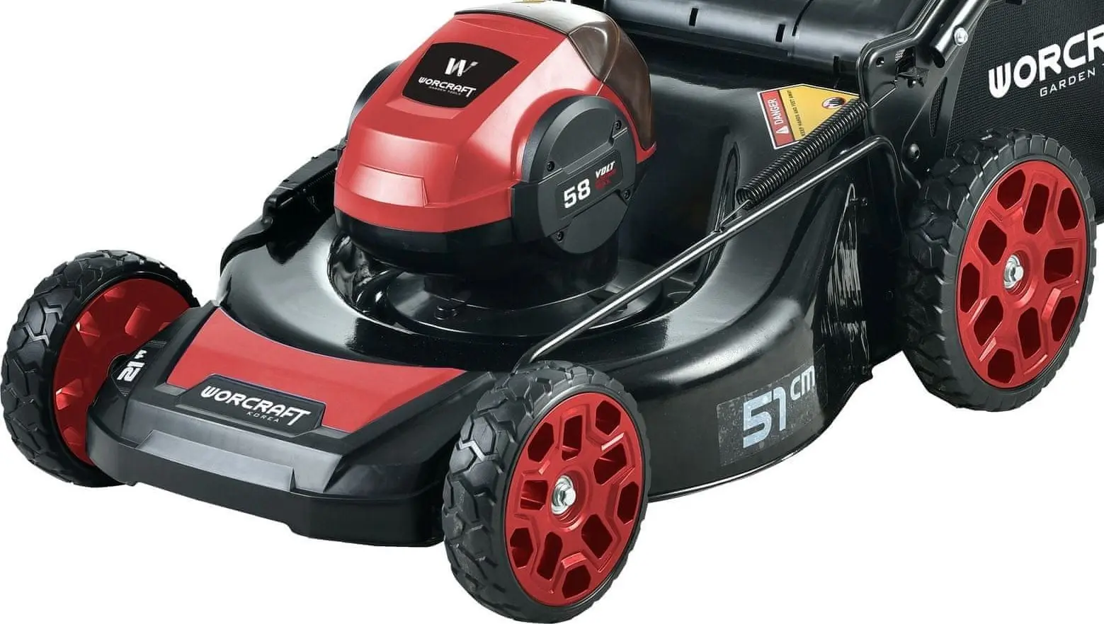 Аккумуляторная газонокосилка Worcraft CLM-S58LiB (Black/Red)