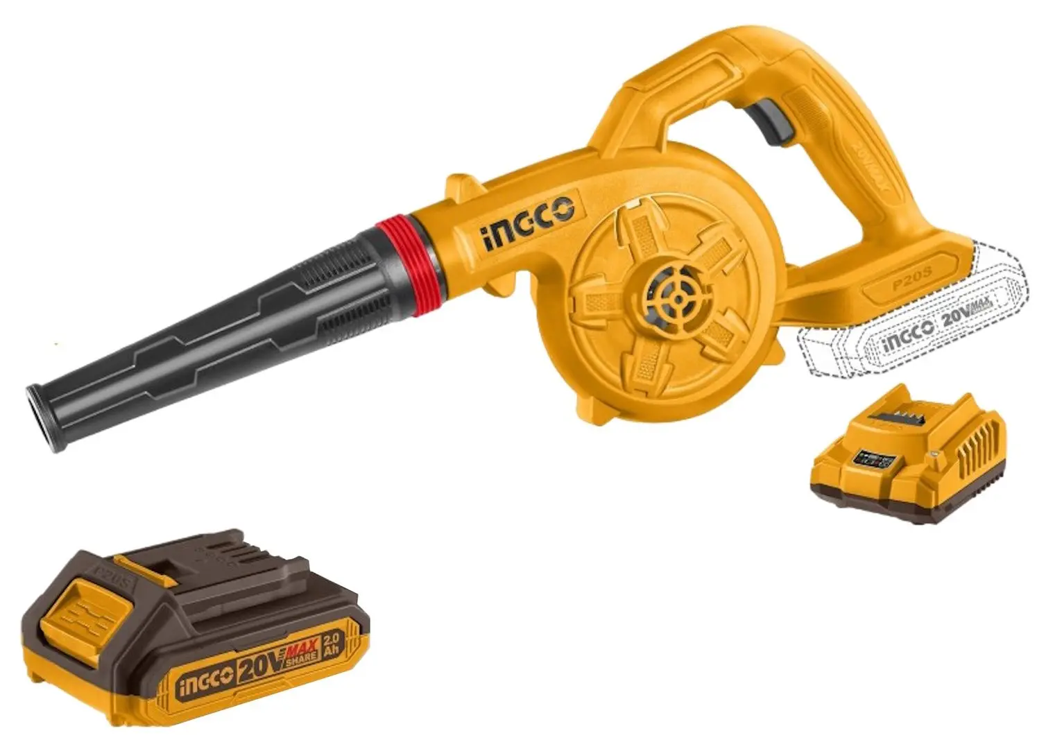 Suflanta cu acumulator Ingco CABLI200281 (Yellow/Black)