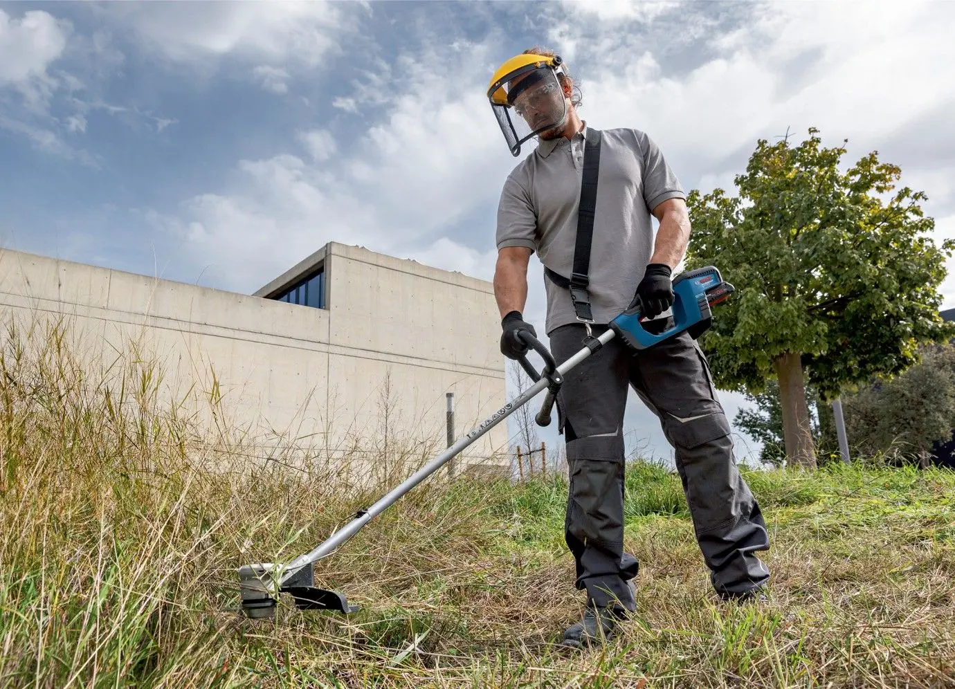 Электрический триммер Bosch GFR 18V-23 (Black/Blue)