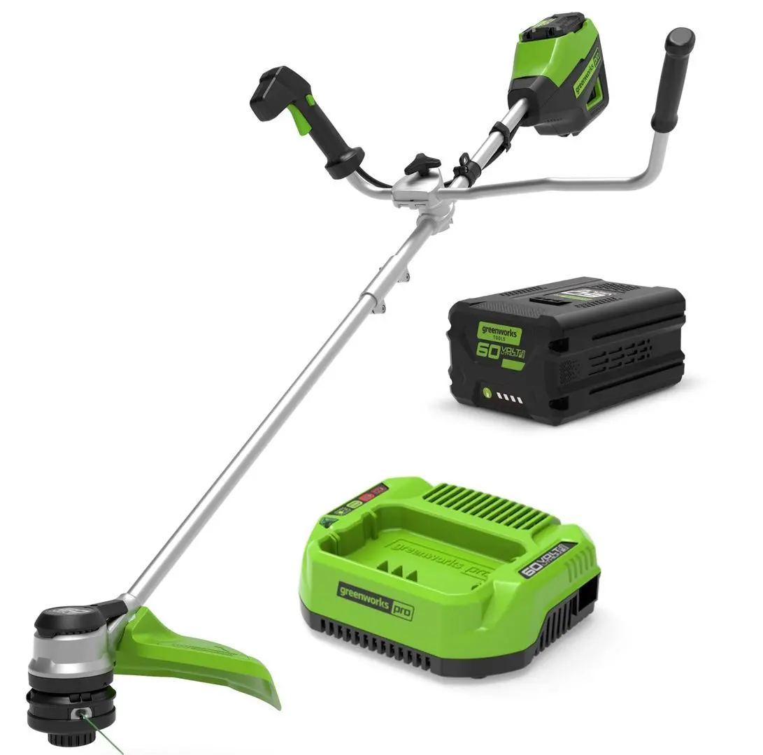Trimmer cu acumulator GreenWorks GD60BCBK2 60V 2Ah (Green)