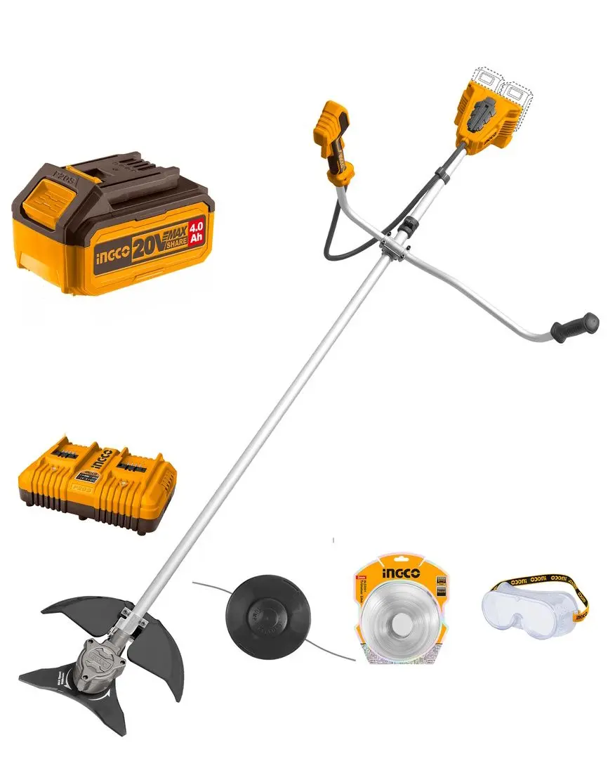 Trimmer cu acumulator Ingco Industrial CSTLI202522 (Yellow/Black)