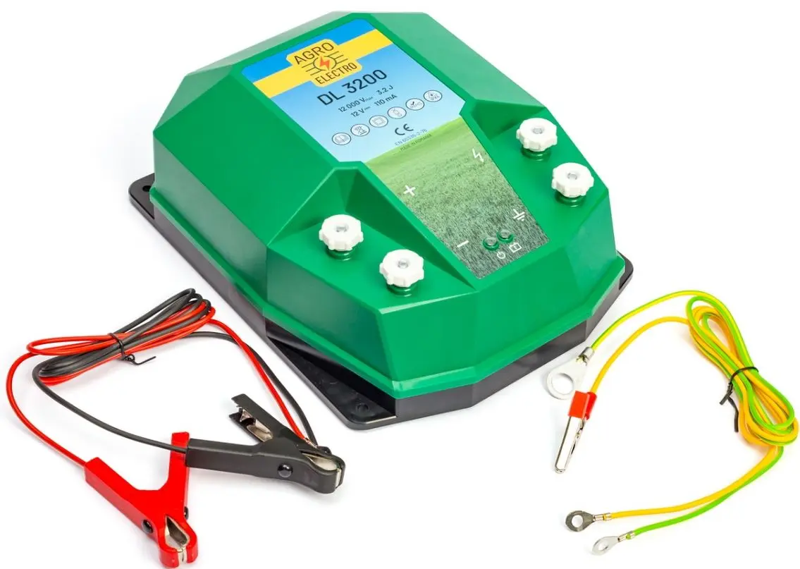 Комплект электропастуха Agro Electro DL3200 + 0189 500м + адаптер 230/12 В + Акс для диких животных