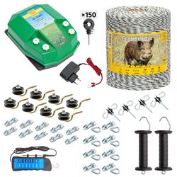 Комплект электропастуха Agro Electro DL4500 + 0133 1000м + адаптер 230/12 В + Акс для диких животных