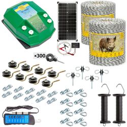 Комплект электропастуха Agro Electro DL4500 + 0133 2000м + солнечная панель 30Вт + Акс для диких животных