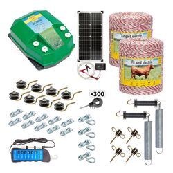 Pachet gard electric Agro Electro DL4500 + 0252 2000m + sistem solar 30W + Acc for domestic animal