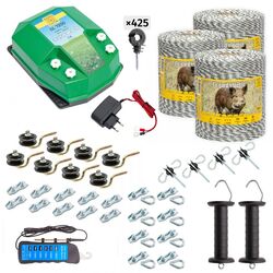 Комплект электропастуха Agro Electro DL7200 + 0133 3000м + адаптер 230/12 В + Акс для диких животных