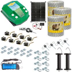 Комплект электропастуха Agro Electro DL7200 + 0133 3000м + солнечная панель 50Вт + Акс для диких животных