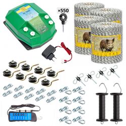 Комплект электропастуха Agro Electro DL7200 + 0133 4000м + адаптер 230/12 В + Акс для диких животных